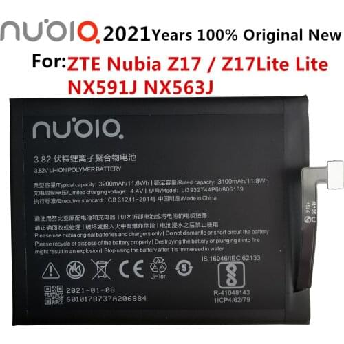 2020 New 3200mAh Li3932T44P6h806139 Mobile Phone Battery For ZTE Nubia Z17 / Z17Lite Lite NX591J NX563J Batteries