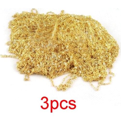 3pcs RC Boat Anchor Chain L1000mm Dia. 1.25/2/2.9/3.3mm Bronze / Golden Pure Copper Chains for DIY Simulation Model Sailboat