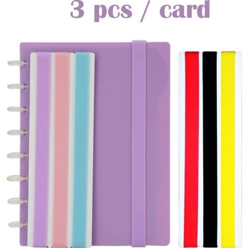 3pcs Silicon Band for Notebook A5 Notebook Multi-function Strap Color Silicone Notepad Strap Candy Color Book Tie Rope