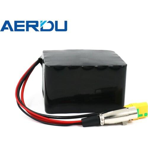 AERDU 10s3p 36V 10.5Ah 500W 18650 Li-ion Battery Pack Built-in BMS for Electric Bike Scooter Skateboard Bicycle Motor +XT90 XLR