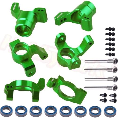 Hobbypark Aluminum Caster Blocks C-Hubs Steering Block Stub Axle Carriers Set for Traxxas 1/18 LaTrax Teton Desert Prerunner