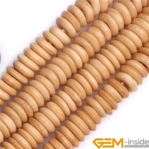 Rondelle Donuts Bone Heishi Spacer Beads DIY Loose Beads For Jewelry Making 8" (About 70 pcs per strand) Wholesale