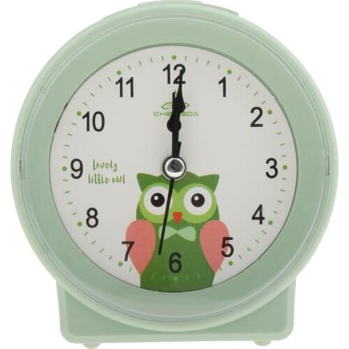 Adorable Movement Green Kids Bedside Clock Snooze Clocks Kids Room Ornament