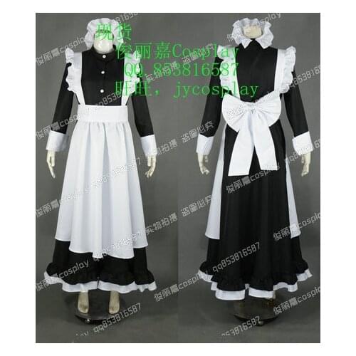 Black Lagoon Roberta Rosarita Cisneros Maid Dress Cosplay Costume J001