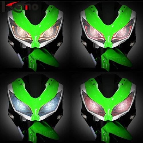 For kawasaki Ninja 650 ninja650 2017 2018 2019 Motorcycle Accessries 3D Front Fairing Headlight Sticker Guard Head light Sticker