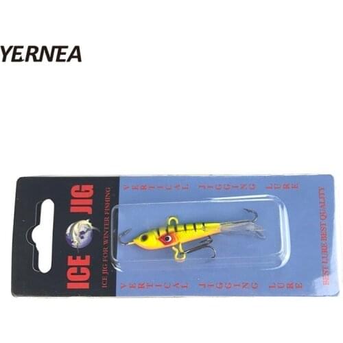 New 1PCS 6cm 10.4g Ice Fishing Jig Bait 4 Colors Winter Ice Fishing Jig Bait Carp Fishing Lure hooks Lead Hard Lure Tackle