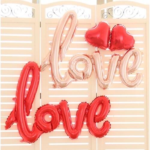 Foil Balloons LOVE Wedding Decoration Ballon Valentines Day And Anniversary Wedding Love Letter Balls Birthday Party Supplies