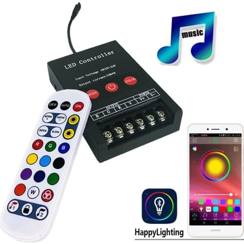360W IR Remote Controller 24 keys RGB Music Dimmer Controller Bluetooth-compatible LED Strip TV KTV Bar Backlight Controller
