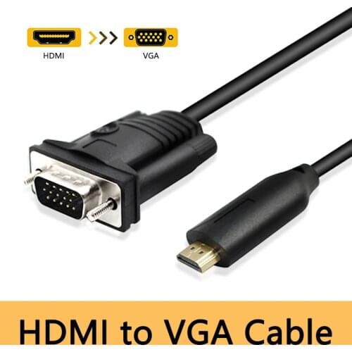 HDMI to VGA Cable Male hdmi2vga Converter Adapter decoder hdmi-vga 1080P Compatible Laptop PC Projector HDTV PS4 Chromebook 1.2m