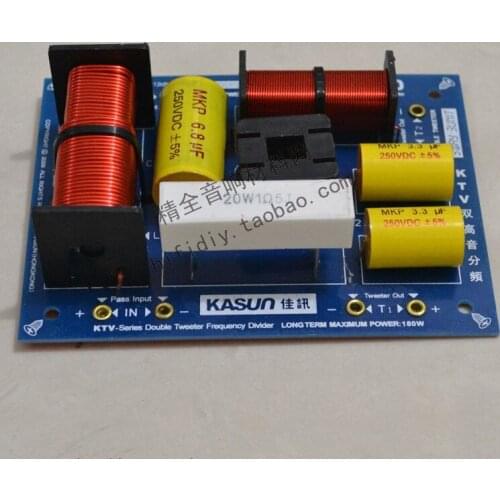 KASUN original Fever KTV-230C Professional double treble crossover Level two dividers KTV speaker crossover