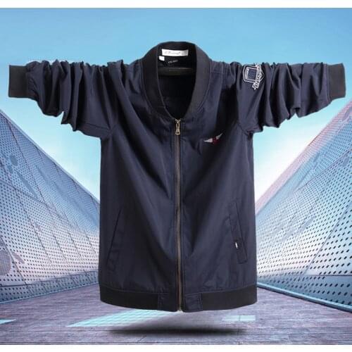 New Men Jacket Casual Loose Autumn Mens Sportswear Bomber Jacket Baseball Zipper Slim Fit Male Top 7XL Outerwear Casual Coat