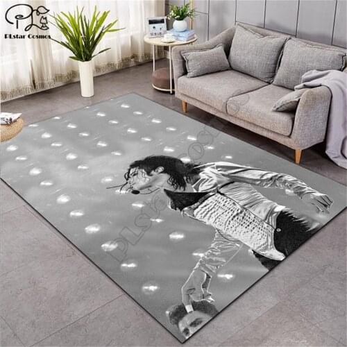 Michael Jackson pattern Square Anti-Skid Area Floor Mat 3D Rug Non-slip Mat Dining Room Living Room Soft Bedroom Carpet style
