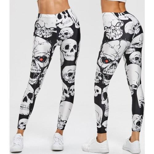 Punk Style Skull Leggings Women Printed Leggings High Waist Sports Skinny Workout Fitness Leggings 2020 Mujer Pants