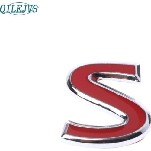 Red S Metal Emblem Badge Sticker for Infiniti Q50 Q50L Q30 Q70 Apr-10