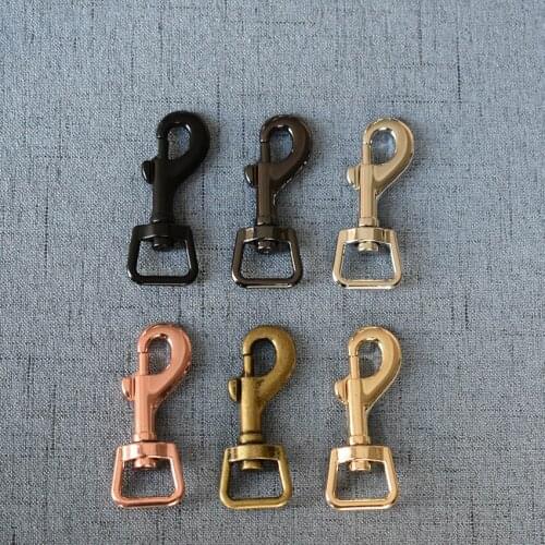 20 Pcs/Lot 15mm Metal Oval Zinc Alloy Spring Collar Carabiner Snap Hook DIY Dog Collar Dog Leash Key Chain Bag Part Accessories