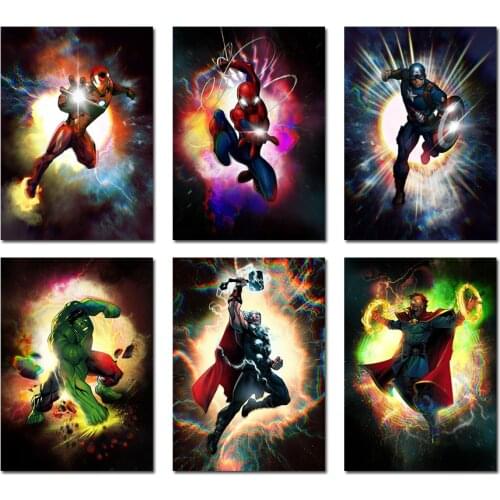 Marvel 5D Diamond Painting Disney DIY Diamond Mosaic Cross Stitch Kits Diamond Embroidery Full Drill Home Decor Boys' Gift