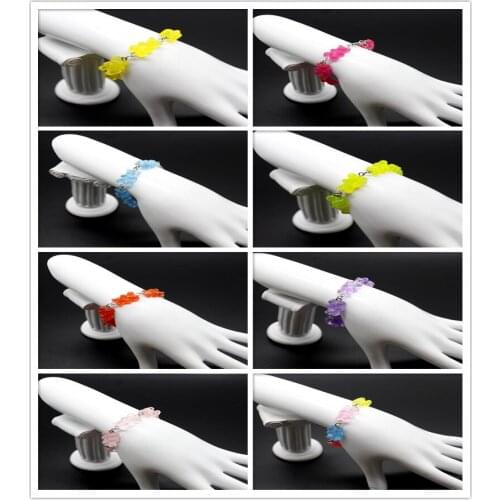 2020 New Cute Candy Color Cartoon Bear Pendant Bracelet, Unisex, Party Gift, Daily Jewelry Creative Jewelry