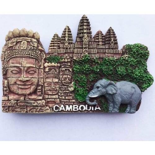 New Angkor Cambodia Khmer Smile Elephant Fridge Magnet Traval Souvenir Refrigerator Magnetic Stickers Home Decor