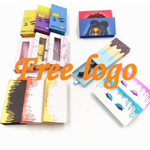 Wholesale Eyelash Packaging Box Lash Boxes Packaging Faux Cils Strip Magnetic 3d Mink Eyelashes Package Case Bulk