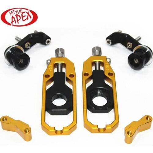 Fit for Kawasaki ninja ZX10R ZX-10R 2008 2009 2010 Motorcycle CNC Aluminum Chain Tensioner Adjuster with Paddock Bobbins