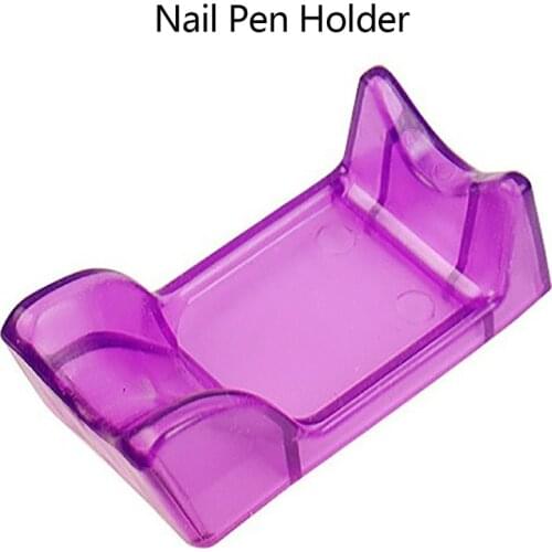 1Pcs Purple Plastic Electric Nail Craft Drill File Bit Manicure Machine Pen Holder Stand For Nails Art