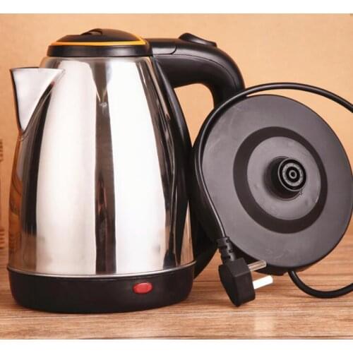 2L Stainless Steel Portable Electric Hot Water Kettle 220V 50HZ 1500W Hot Water Boiler Tea Kettle, Auto-Shutoff for Home Office