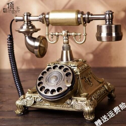 Ye are the top rotary telephone antique European Garden retro telephone home phone office phone Decoration home art rustic