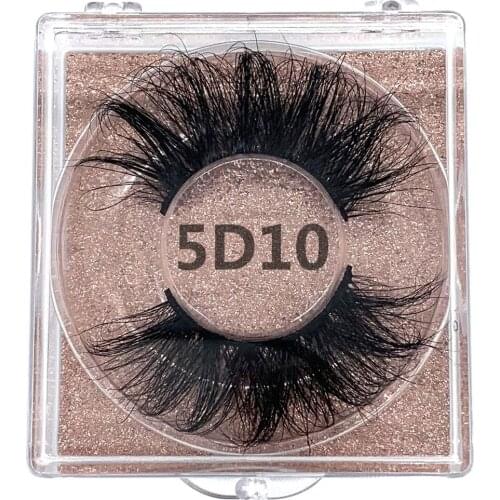 25mm 100% handmade natural thick 5D Mink Eye lashes wispy makeup extention tools 3D mink hair volume soft false eyelashes 5D10