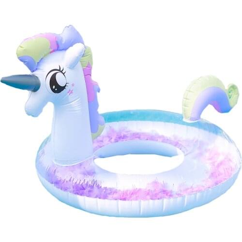 Rooxin Unicorn Princess Horse Flamingo Inflatable Swimming Ring Adult Children Floating Ring Swimming Ring Beach Party Pool Toy