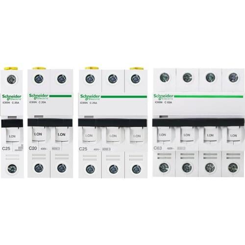Schneider Circuit breaker Air switch IC65N C25 1P+N C20A 2P 3P C25A 3P C63A 4P 1A 2A 4A 6A 10A 16A 20A 25A 32A 40A 50A 63A