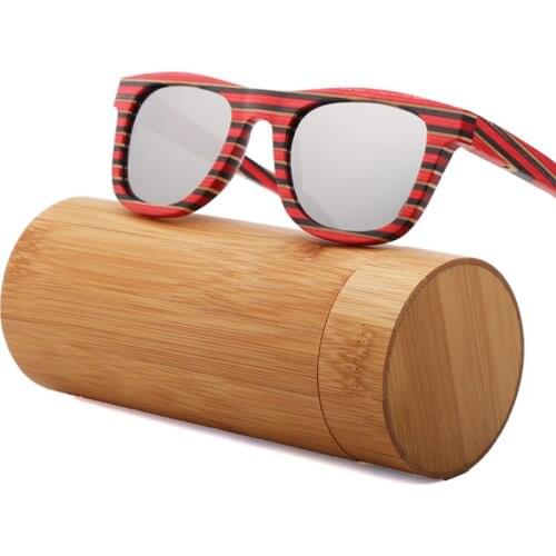 High Quality Skateboard Wood Sunglasses Outdoor Polarized Men Sunglasses Luxury Wood Sunglasses Women Men Brand Handmade UV 400