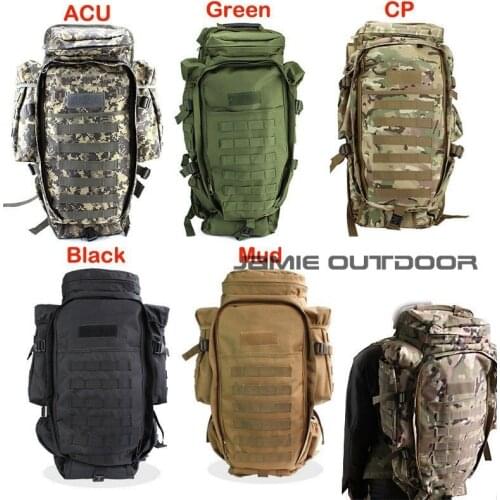 60L Tactical Rifle Carry Backpack Shotgun Bag Airsoft Paintball Hunting Gun Bags Tactical Extended Full Gear Dual Rifle Gun Bag