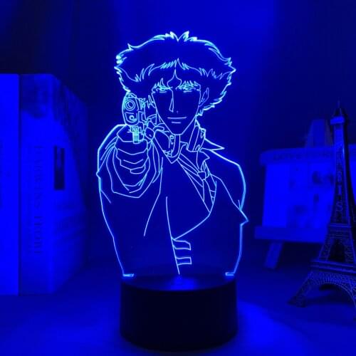 Anime Led Light Cowboy Bebop Spike for Bedroom Decor Night Light Kids Children Birthday Gift Manga Cowboy Bebop 3d Lamp Bedside