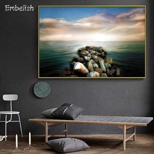 Embelish 1 Pieces Drop Shipping Beach Landscape Modern Home Decor Wall Art Pictures For Living Room Bedroom HD Canvas Paintings