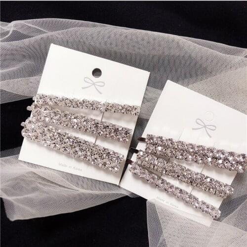 Small fresh Rhinestone zircon Hair Barrette Hair Clip Hairpin Girls Shining Crystal Hair Accessories Women Headdress Wholesale