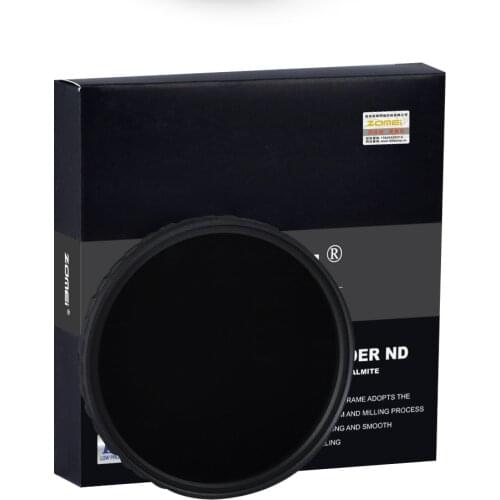 ZOMEi Pro Optical Glass HD MC Fader ND2-400 Neutral Density Multi-Coated 18 layers 52/58/67/72/77/82mm DRSL Camera Lens Filter