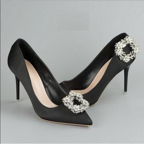1pair) detachable shining water drill shoe, shoe fastener, shoe accessories, DIY shoe clips