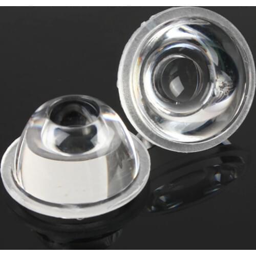 10pcs/Set 20mm 10/30/60/90/120 Degree Optical Glass LED Lens Reflector Collimator For 1W 3W 5W LED Light Lamp Bulb E27 MR16 GU10