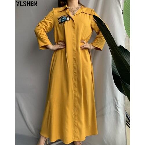 African Dresses For Women African Clothes Africa Dress Dashiki Ankara Clothing Plus Size Eye Embroidery Robe African Shirt Dress