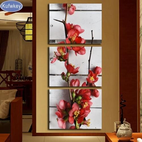 Diamond Embroidery,butterfly Floral,5D,diy,3pcs Diamond Painting orchid,Cross Stitch,3D picture,Diamond Mosaic,home Decoration