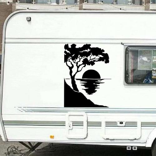 Car-styling Lake reflection Auto Sticker Car Styling Funny Auto Stickers And Decals Car Accessories