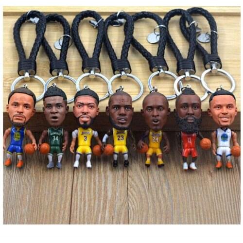 Basketball Star Keychain Pendant Figure Doll Boys Adult Toys Car Crafts Decoration Kobe-James-Curry-Durant Model Fans Kids Gift