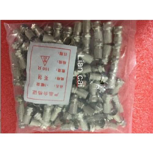 Free shipping 75-5 F type connector Digital cable TV coax plug for CATV cable TV screw coax plug F-type connector 100pcs/lot