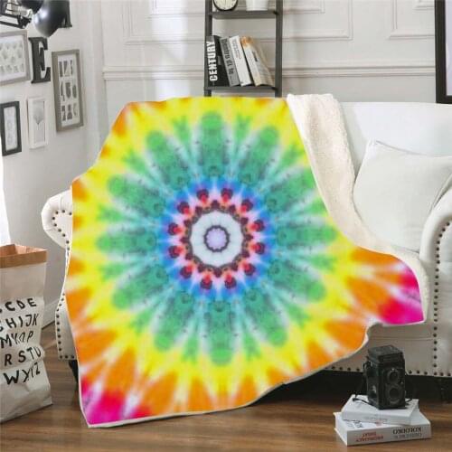 Colorful Psychedelic tie dye Blanket 3D full printed Wearable Blanket Adults/kids Fleece Blanket drop shippng style -2