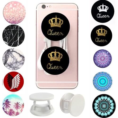 DIY Popped Phone Holder Round Popular Pocket Socket Expanding Stand Grip Finger Ring попсокеты Folding Bracket попсокет