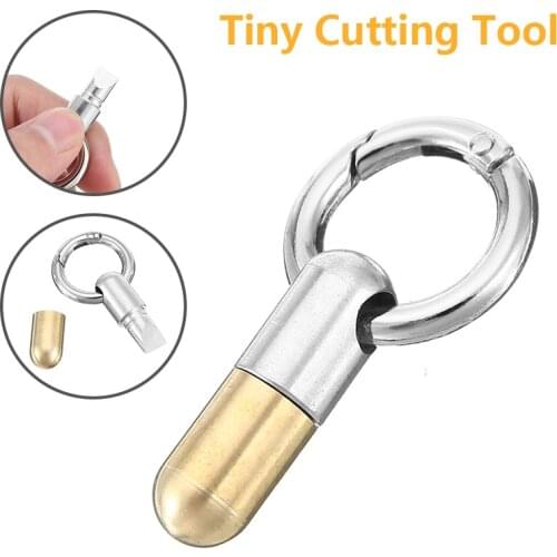 Multi-function Mini Tool Key Ring Pendant Cutting Unboxing Tool Knife Portable Key Ring Capsule Knife Cutting Tools