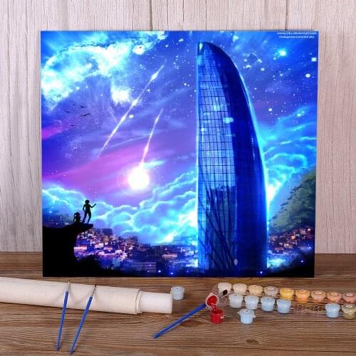 Scenery The View Coloring By Numbers Painting Package Acrylic Paints 50*70 Boards By Numbers Handmade For Adults For Art