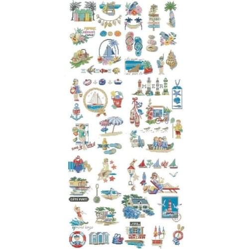 22/25ct Cross Stitch Kit Package Greeting Needlework Counted Cross-Stitching Kits New Style Counted Cross stich boat