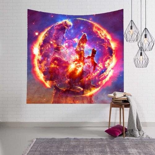 Galaxy Hanging Wall Tapestry Hippie Retro Home Decor Yoga Beach Towel Starry Sky Stars Blanket Table Cloth Scenery Decoration