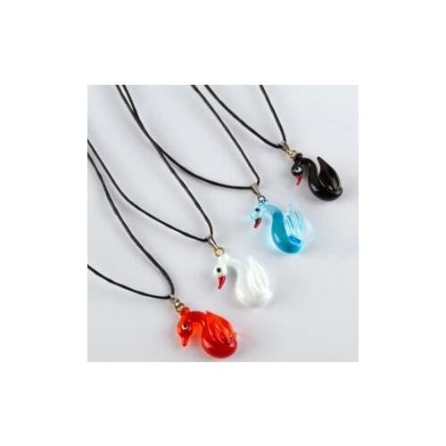 Swan Glass Necklace